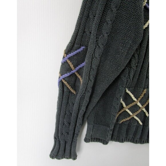 VINTAGE Colours Alexander Julian Sweater XL Linen Blend Pullover 90s - Picture 3 of 9